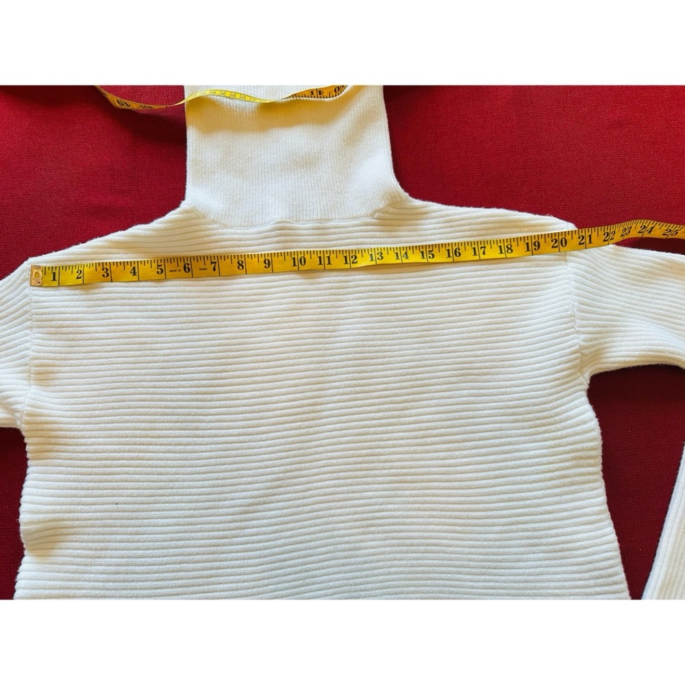 Zara Ivory Ribbed Turtleneck Sweater, NWT, S - Picture 12 of 13